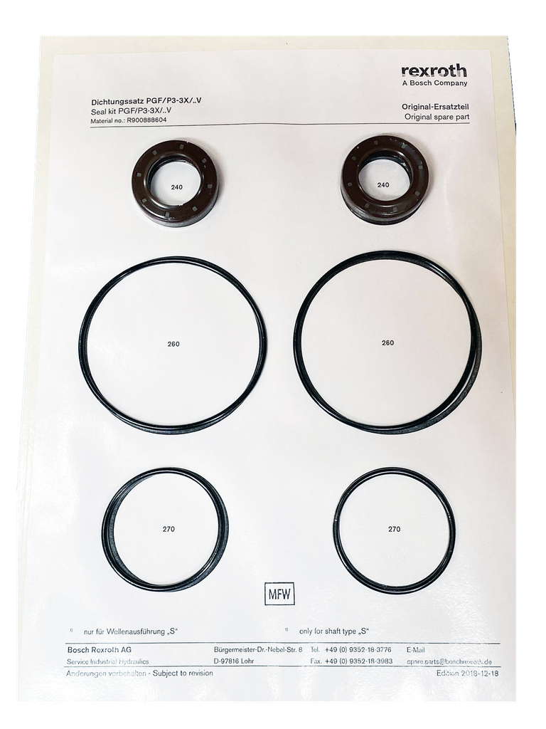 REXROTH Kit de Reparación PGF3 3X 032