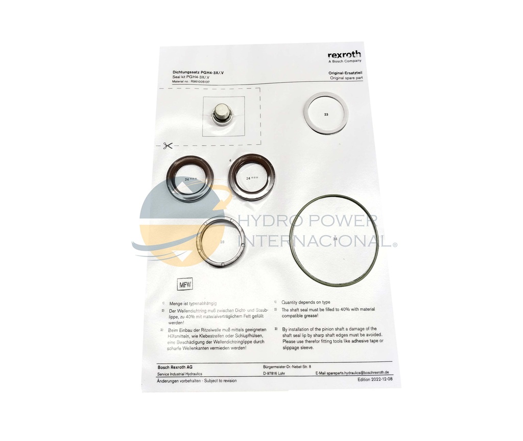 KIT DE REPARACION REXROTH PGH4-3X020.V